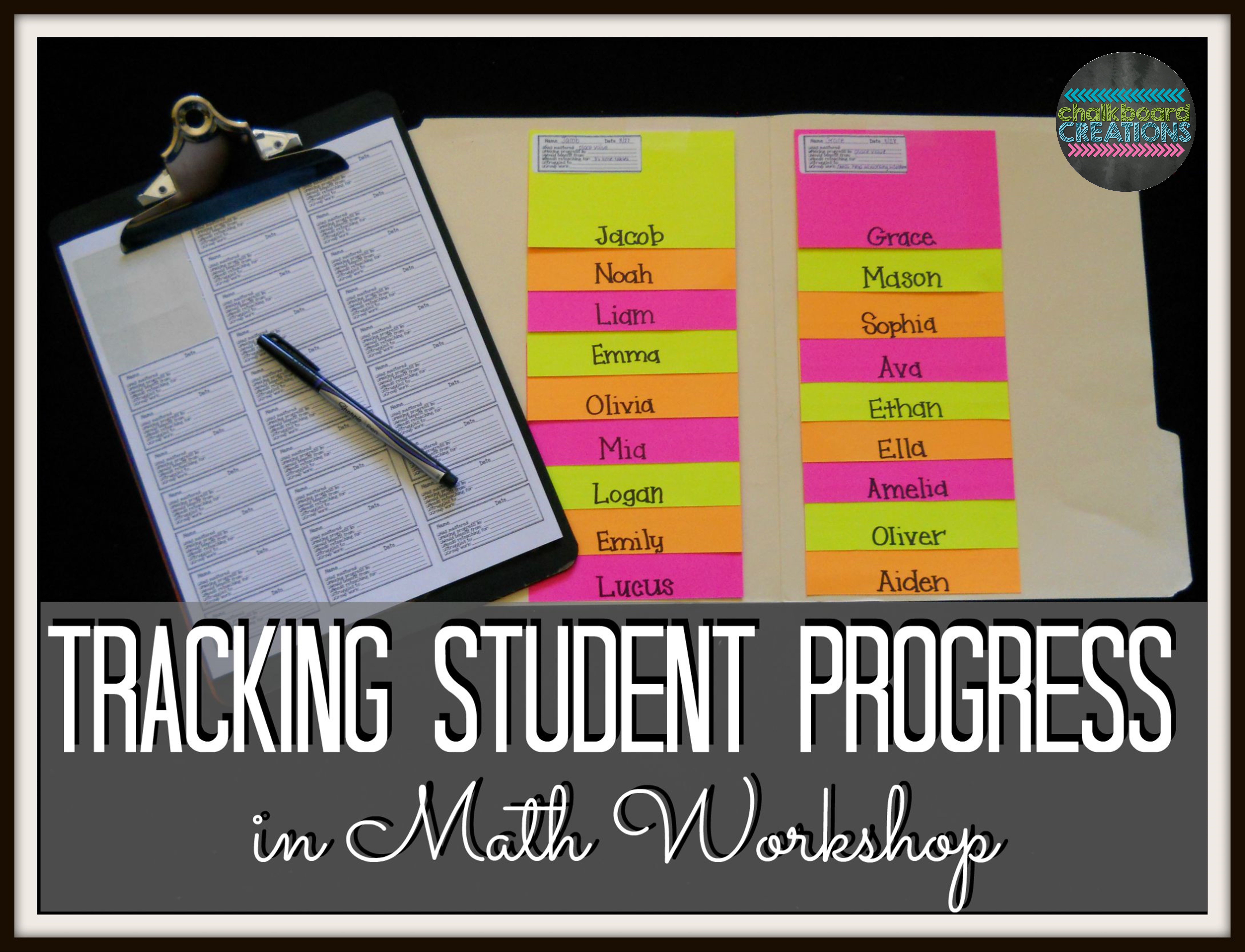 Tracking Students Math Workshop Chalkboard Creations