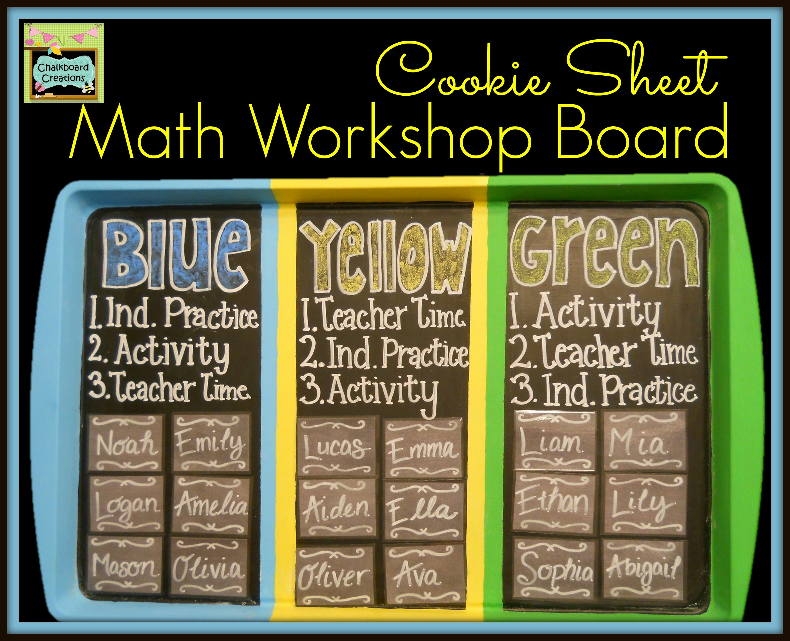 Cookie Sheet Math Workshop Board