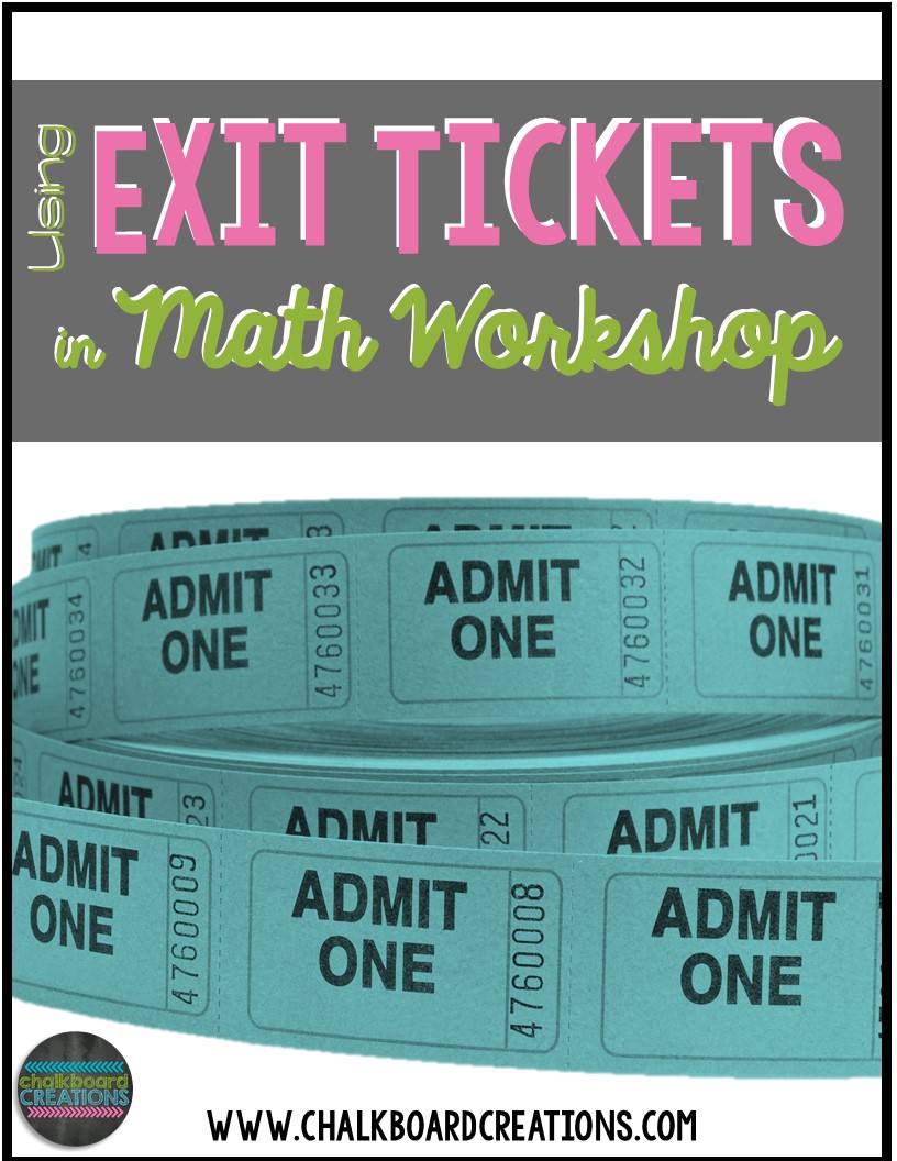 Exit Ticket Math Workshop
